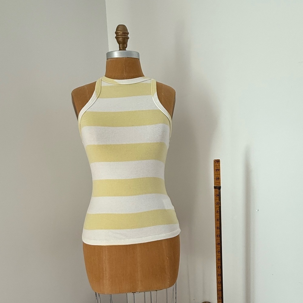 Anthropologie Maeve Striped Yellow and Cream Top